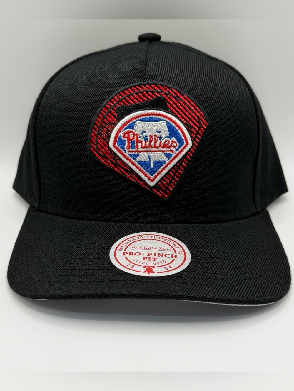Mitchell & Ness Philadelphia Phillies MLB Adjustable Pro-Pinch Fit Black Hat